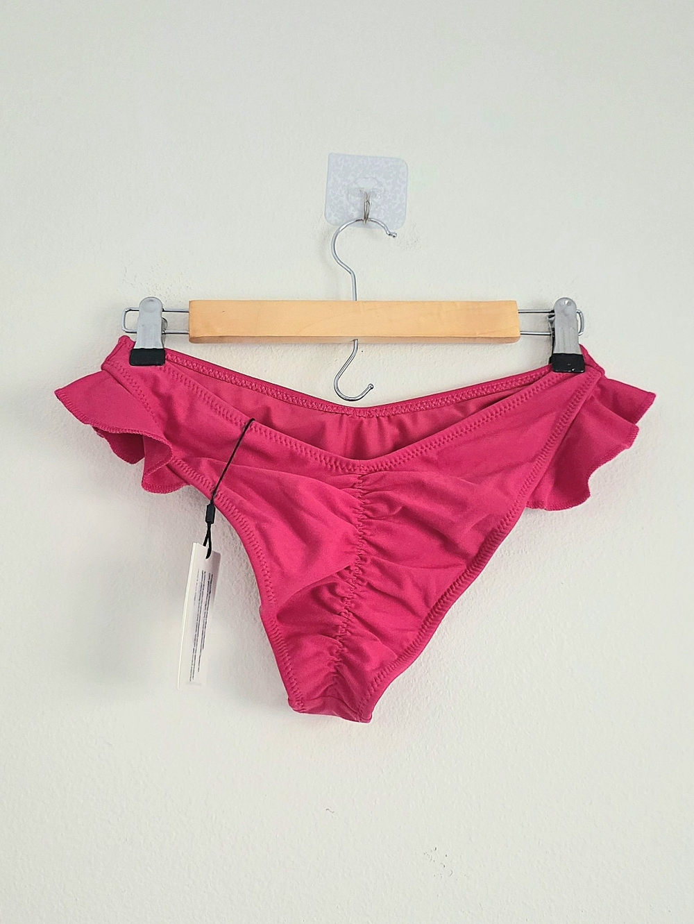 Montce RoseTwo-Tone Cream & Raspberry Underwire Bikini Top and Bottom Set - Picture 7 of 9